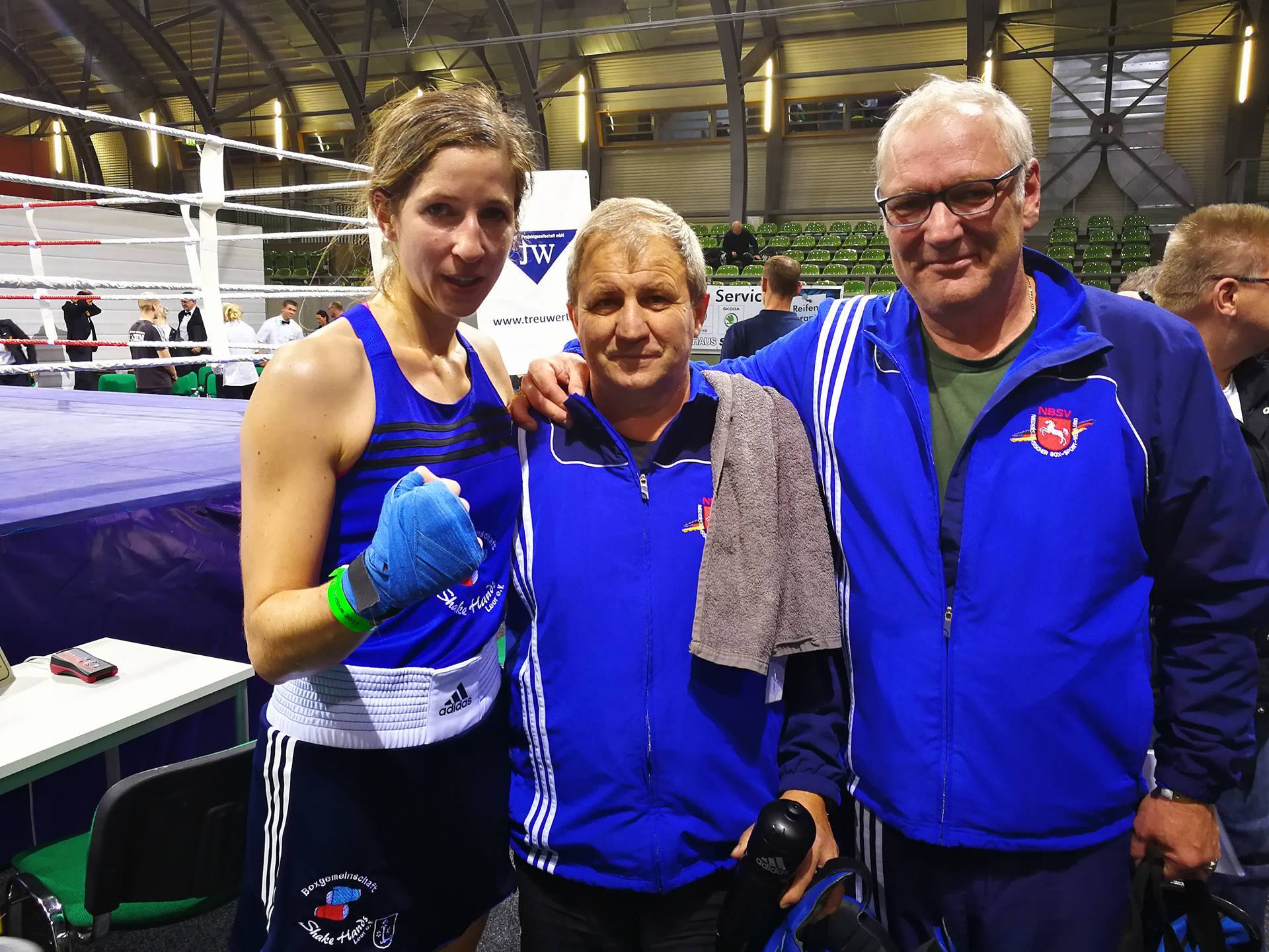 Hilke Bosse Sieg 1. Kampf Deutsche Meisterschaft Boxen 2017